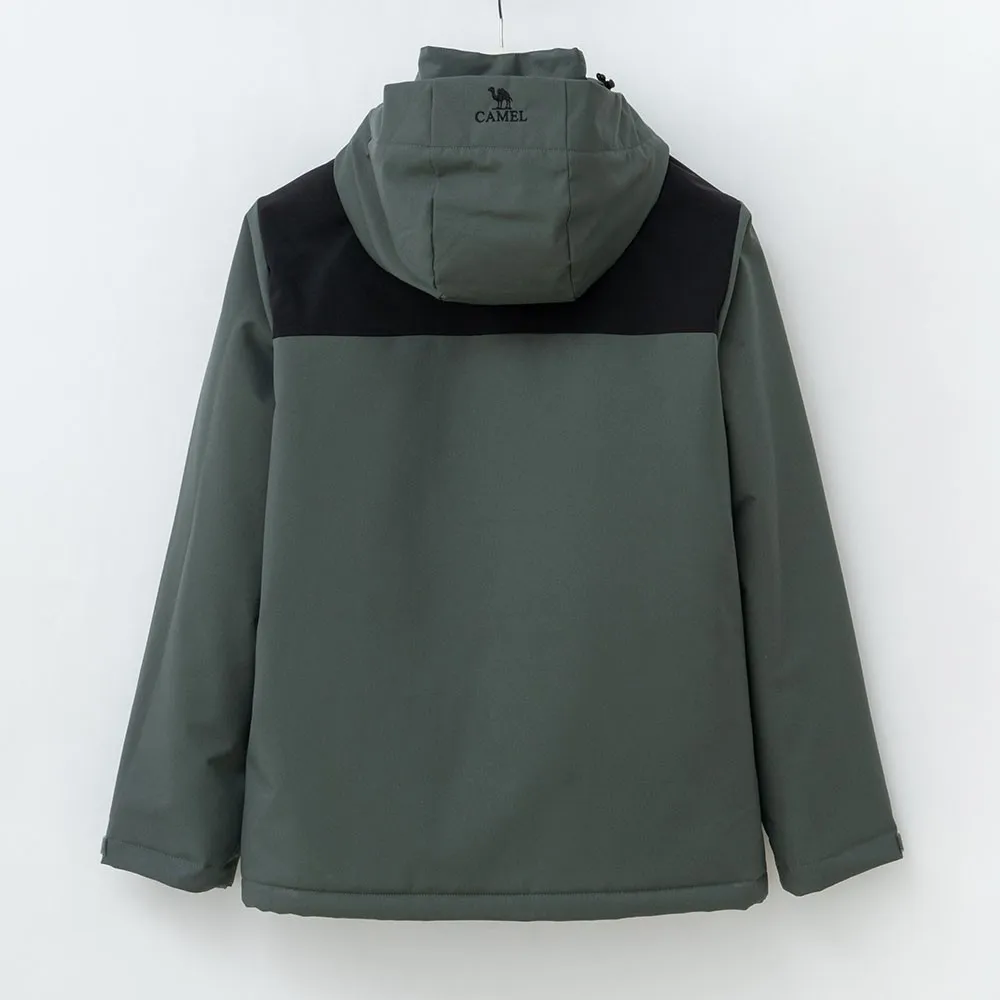 Куртка из нейлона в стиле милитари-зелёного цвета (1)